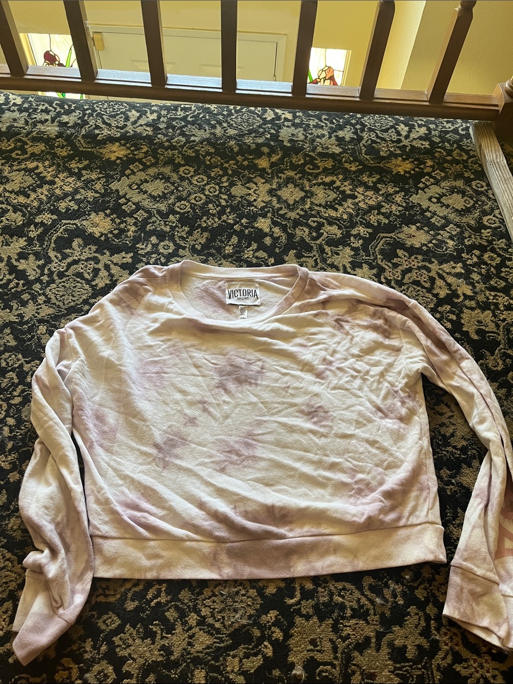 Victoria's Secret Lavender-Pink Tie-Dye Crewneck Sweater
